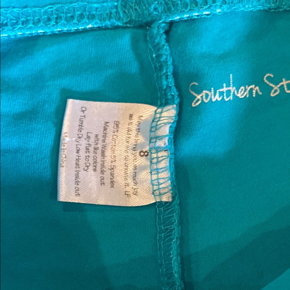 Turquoise Ruffle Shorts - Picture 3 of 3